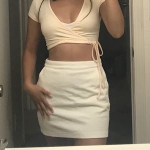 White Corduroy Skirt